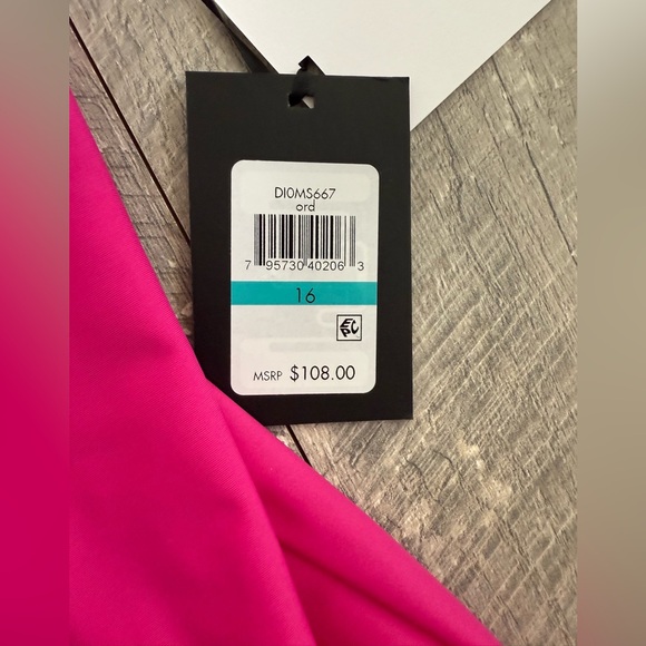 DKNY ORCHID Grommet Balconette Corset Underwire One-Piece Swimsuit, US 16 -NEW! - Picture 6 of 9